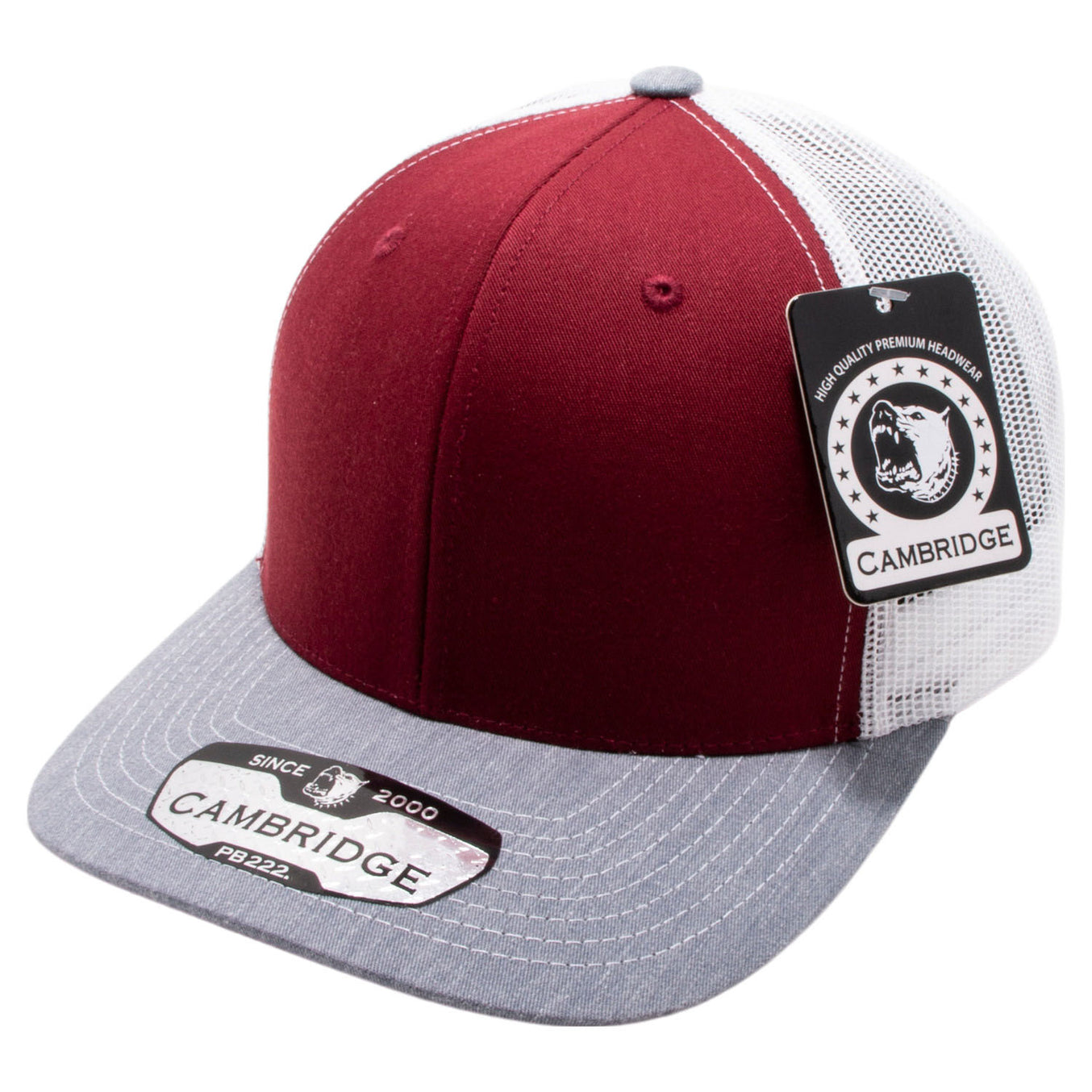 Burgundy/White/Heather Gray color variant