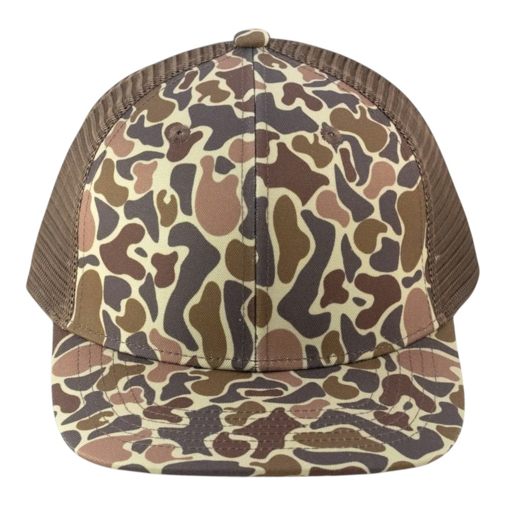 Blank Rope Hats Camo Trucker Cap Mesh Back