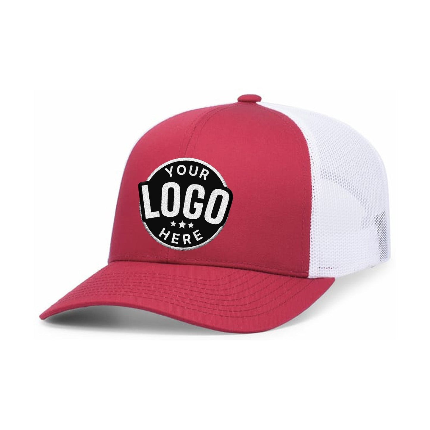 Custom Embroidered Pacific Headwear 104C Trucker Snapback Cap - Flat Embroidery