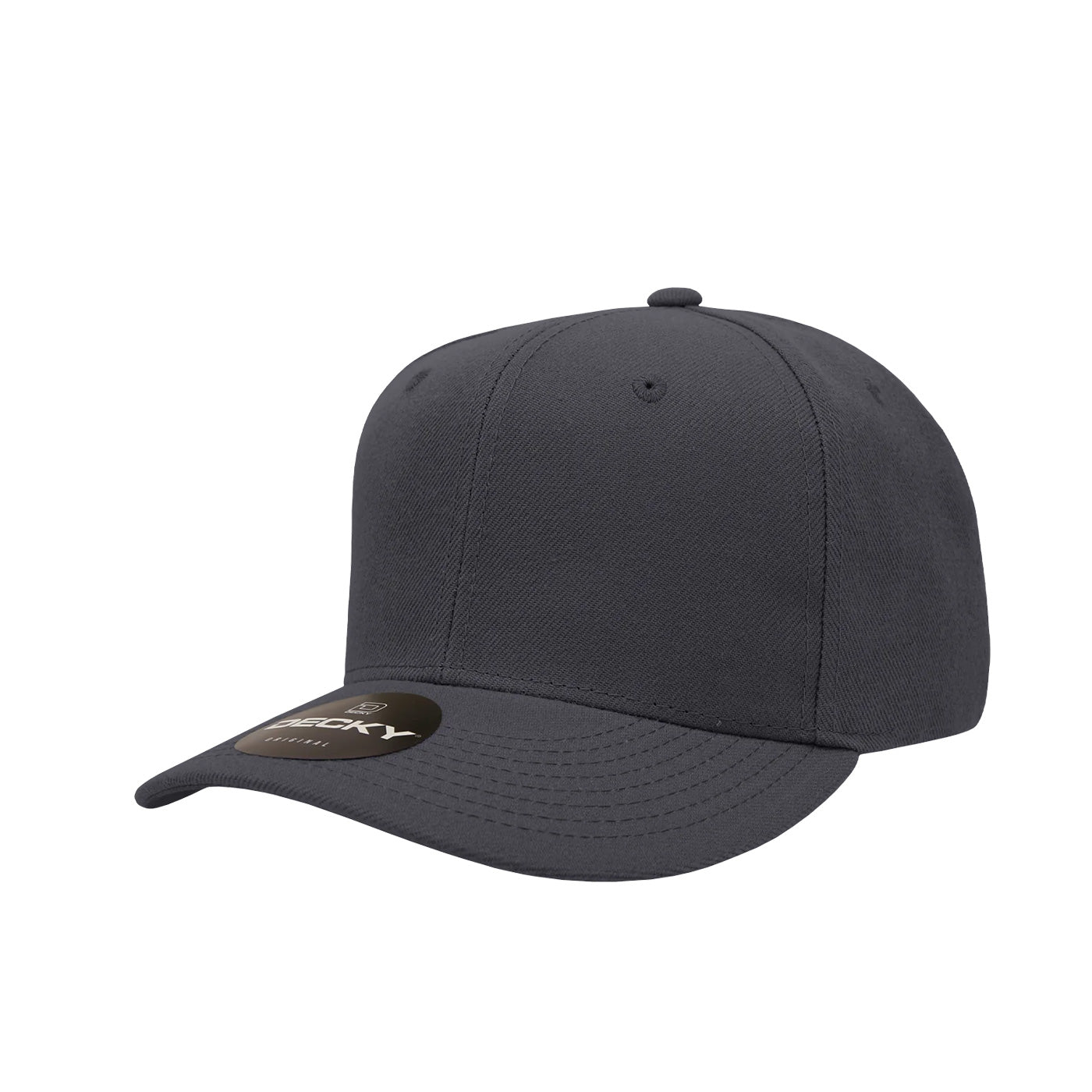 Decky 1015 Mid Profile Snapback Hats 6 Panel Baseball Caps Curved Bill Blank