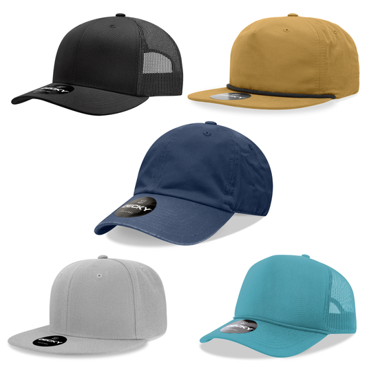 Decky Hats Sample Pack - Star Hats & Embroidery