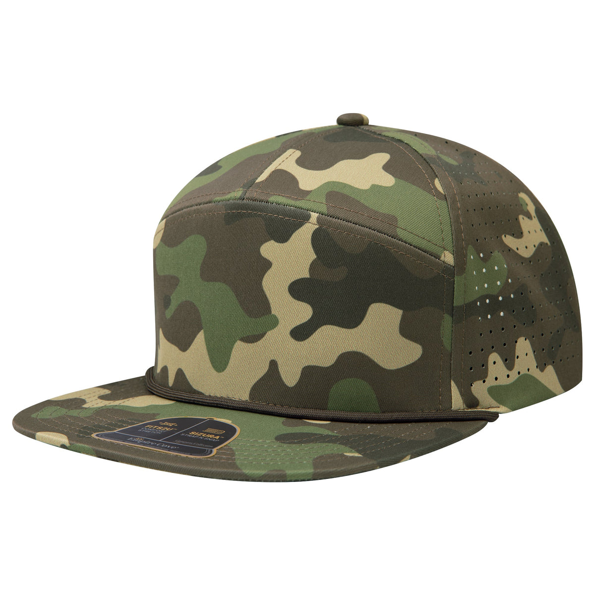 Empire Cove EC013 Camo Colors 7 Panel Performance Laser Perforated Rope Hat