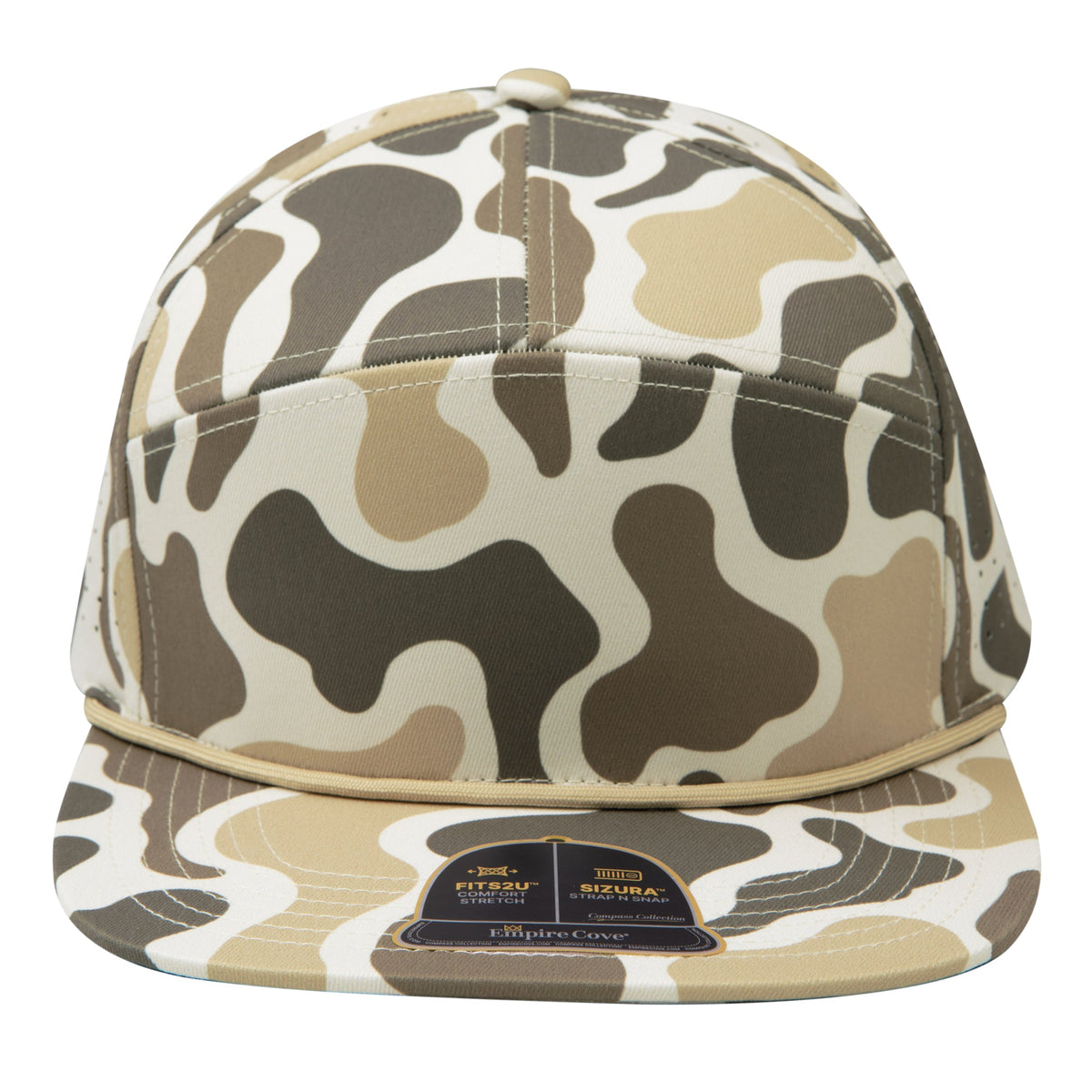 Empire Cove EC013 Camo Colors 7 Panel Performance Laser Perforated Rope Hat