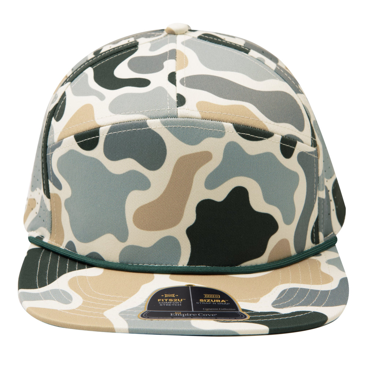 Empire Cove EC013 Camo Colors 7 Panel Performance Laser Perforated Rope Hat