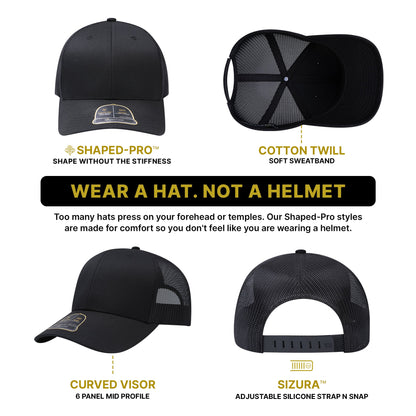 Empire Cove Shaped-Pro 6 Panel Trucker Hat EC001 - Sample