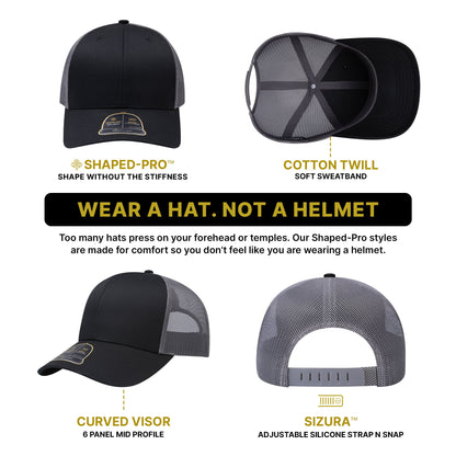 Empire Cove Shaped-Pro 6 Panel Trucker Hat EC001 - Sample