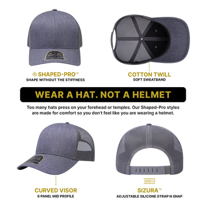 Empire Cove Shaped-Pro 6 Panel Trucker Hat EC001 - Sample