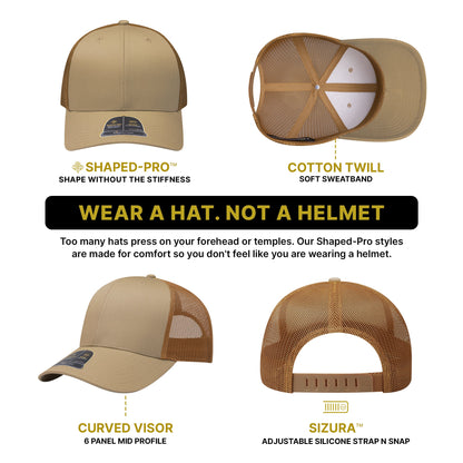 Empire Cove Shaped-Pro 6 Panel Trucker Hat EC001 - Sample