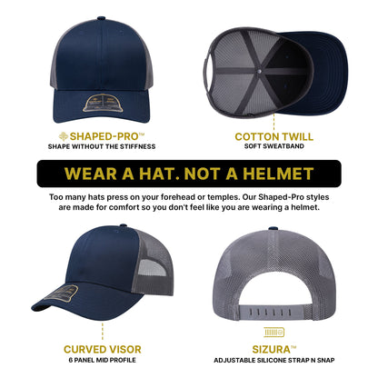 Empire Cove Shaped-Pro 6 Panel Trucker Hat EC001 - Sample