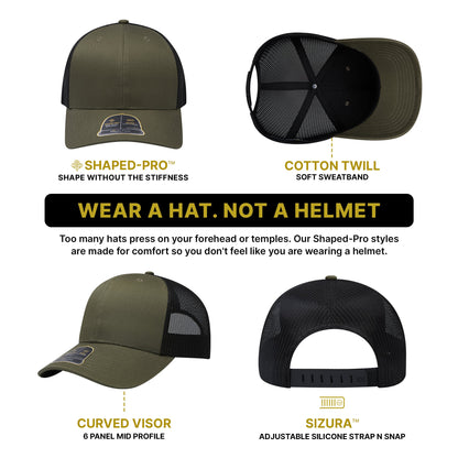 Empire Cove Shaped-Pro 6 Panel Trucker Hat EC001 - Sample