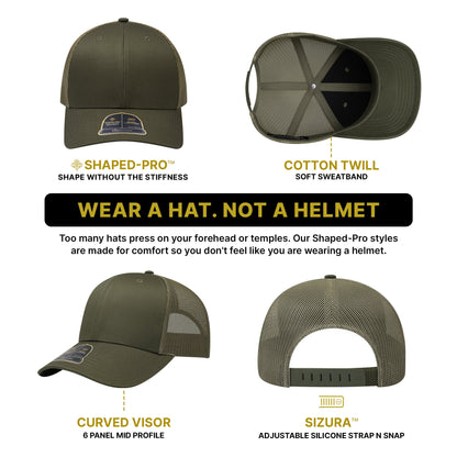 Empire Cove Shaped-Pro 6 Panel Trucker Hat EC001 - Sample