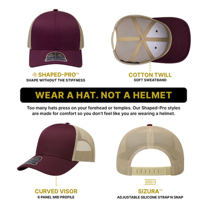 Empire Cove Shaped-Pro 6 Panel Trucker Hat EC001 - Sample