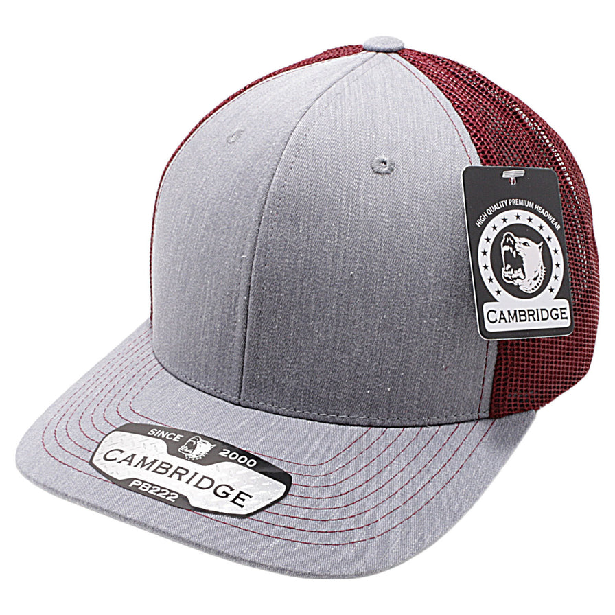 Heather Gray/Burgundy color variant