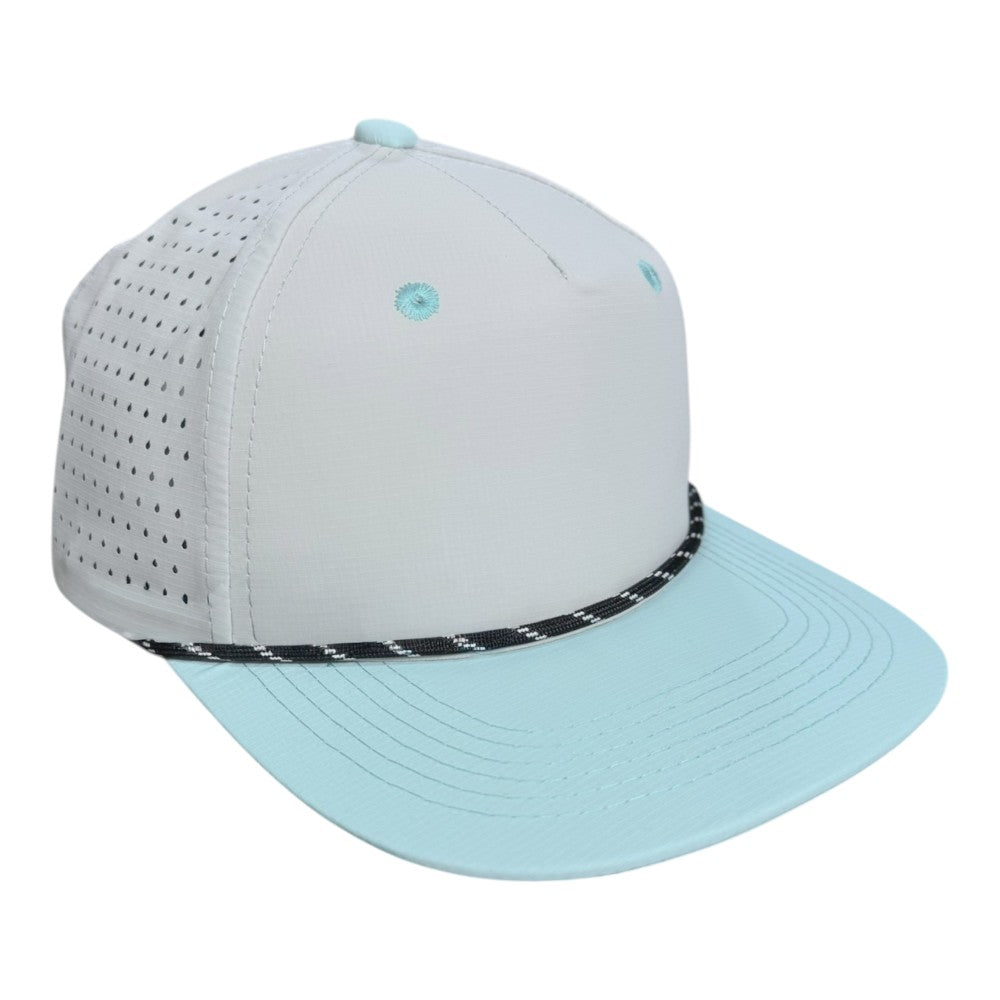 Nylon Ripstop Ash Gray-Sky Blue / Black-White Rope color variant