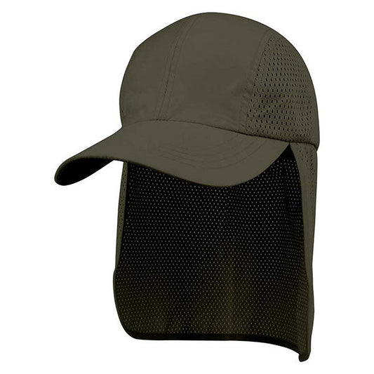 Juniper J7692 Microfiber Cap with Mesh Flap - Star Hats & Embroidery