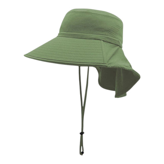Juniper J7273 Wide Brim Sun Hat with Neck Flap - Star Hats & Embroidery