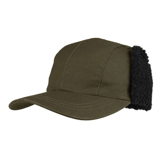 Juniper J9706 Waxed Cotton Canvas Cap with Ear Flap - Star Hats & Embroidery