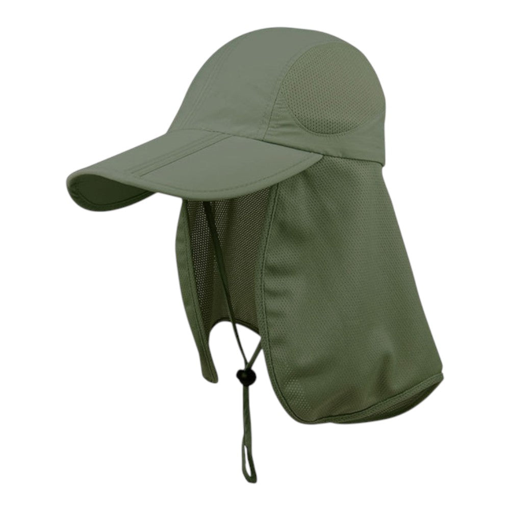 Juniper J7240B Taslon UV Folding Bill Cap with Mesh Flap