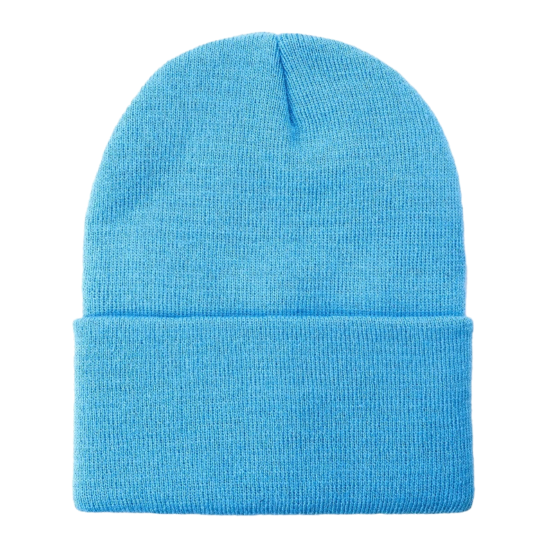 Custom Embroidered Unbranded Long Knit Beanie with Logo