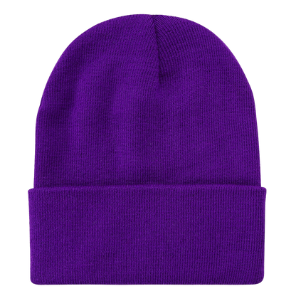 Custom Embroidered Unbranded Long Knit Beanie with Logo