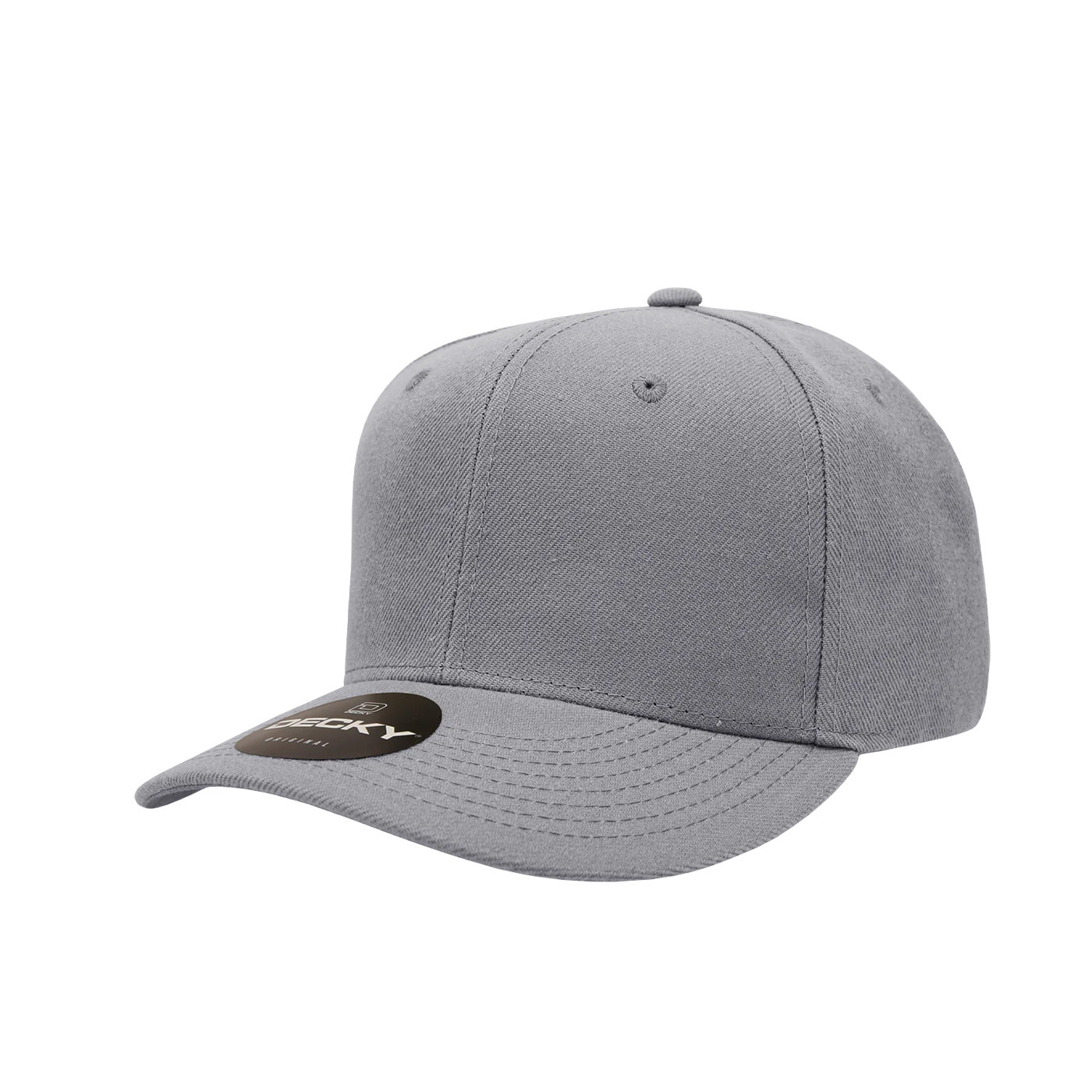 Decky 1015 Mid Profile Snapback Hats 6 Panel Baseball Caps Curved Bill Blank