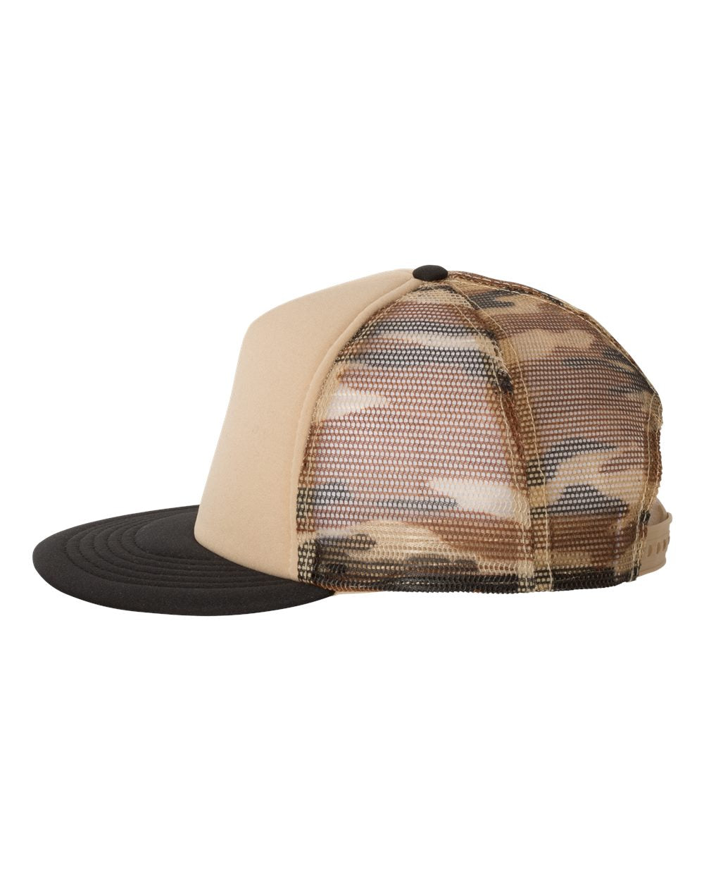 Mega Cap 6875 Foam Front Flat Bill Trucker Cap