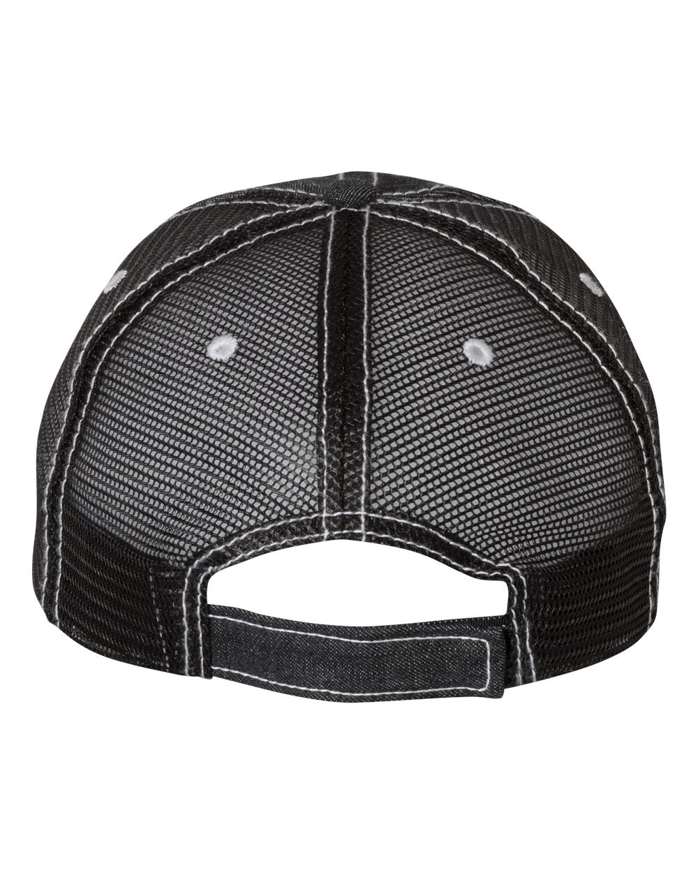 Mega Cap 6990B Herringbone Contrast Stitch Trucker Cap