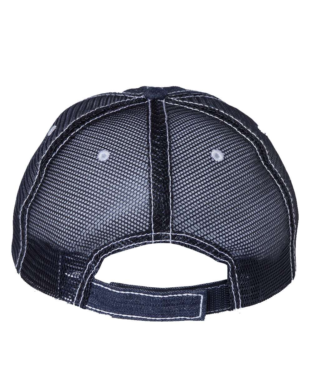 Mega Cap 6990B Herringbone Contrast Stitch Trucker Cap