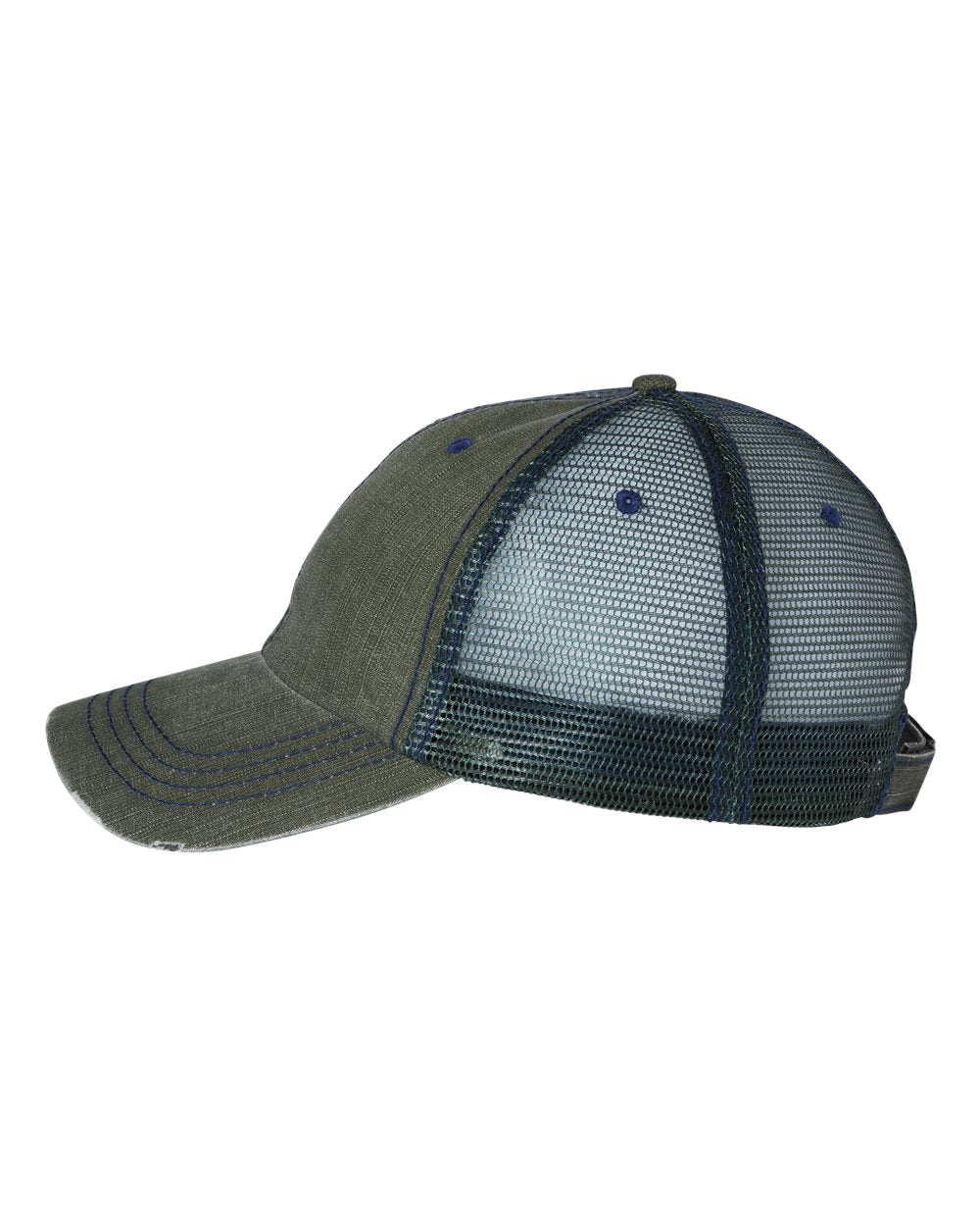 Mega Cap 6990 Herringbone Trucker Cap, Mesh Back Hat