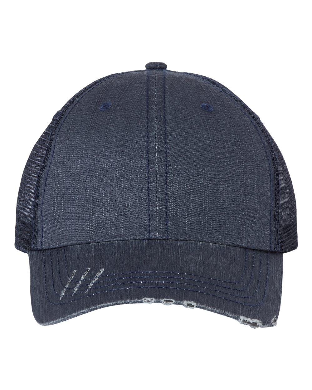 Mega Cap 6990 Herringbone Trucker Cap, Mesh Back Hat