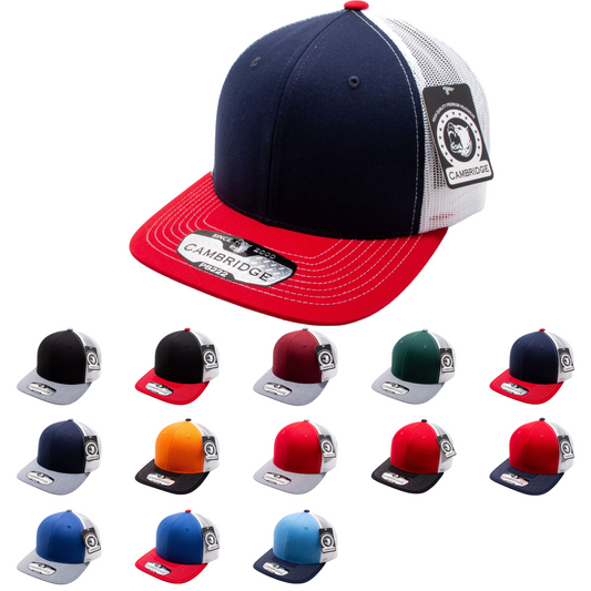 Pit Bull Cambridge PB222T Tri-Color Trucker Hat PB222 - Star Hats & Embroidery