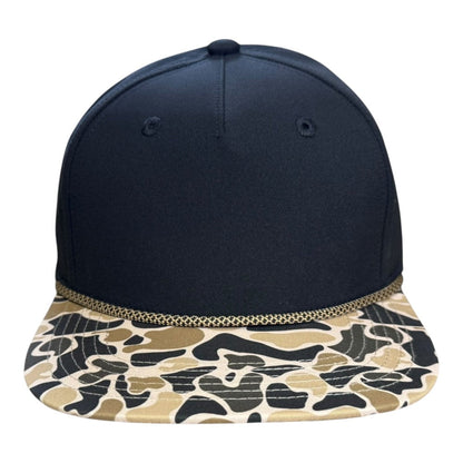 Blank Rope Hats Perforated Unstructured Cap