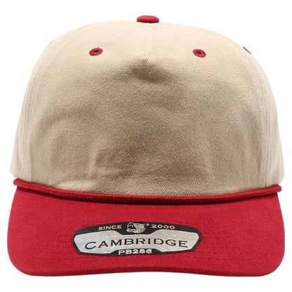 Pit Bull PB286 Five Panel Khaki Two-Tone Rope Unstructured Hat