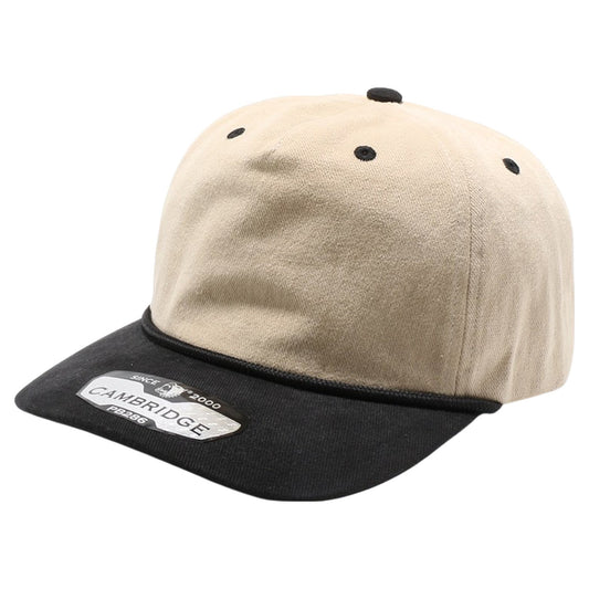 Pit Bull PB286 Five Panel Khaki Two-Tone Rope Unstructured Hat - Star Hats & Embroidery
