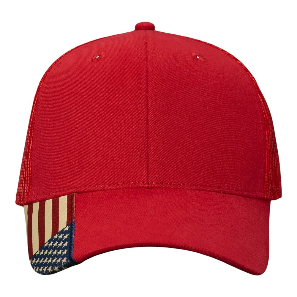 Kati AM350M Mesh Back Hat with Woven Flag on Visor