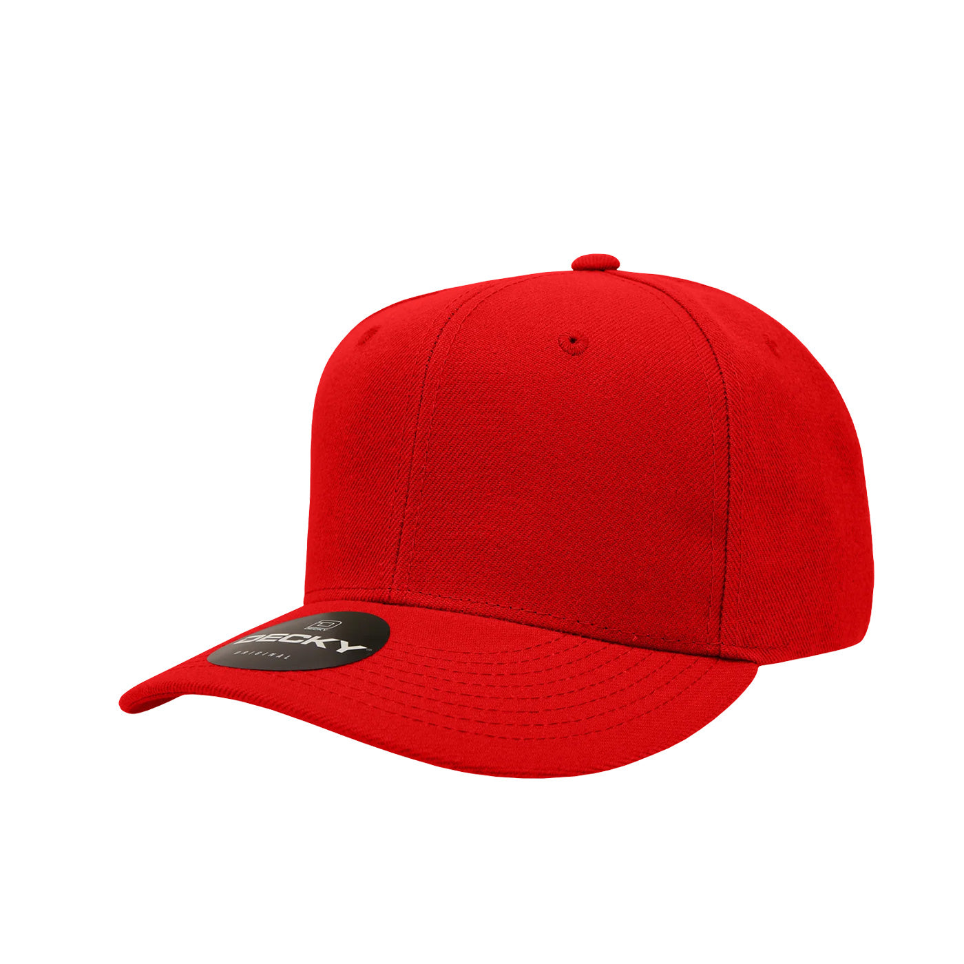 Decky 1015 Mid Profile Snapback Hats 6 Panel Baseball Caps Curved Bill Blank