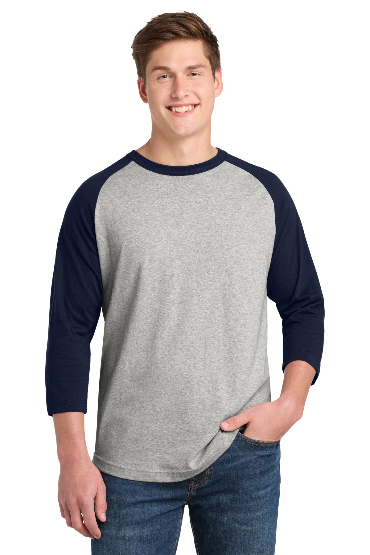 Heather Grey/ Navy color variant