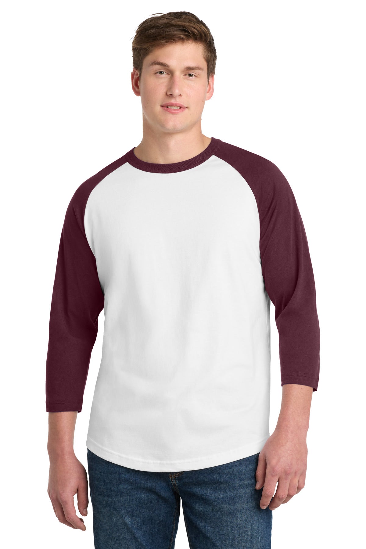 White/ Maroon color variant