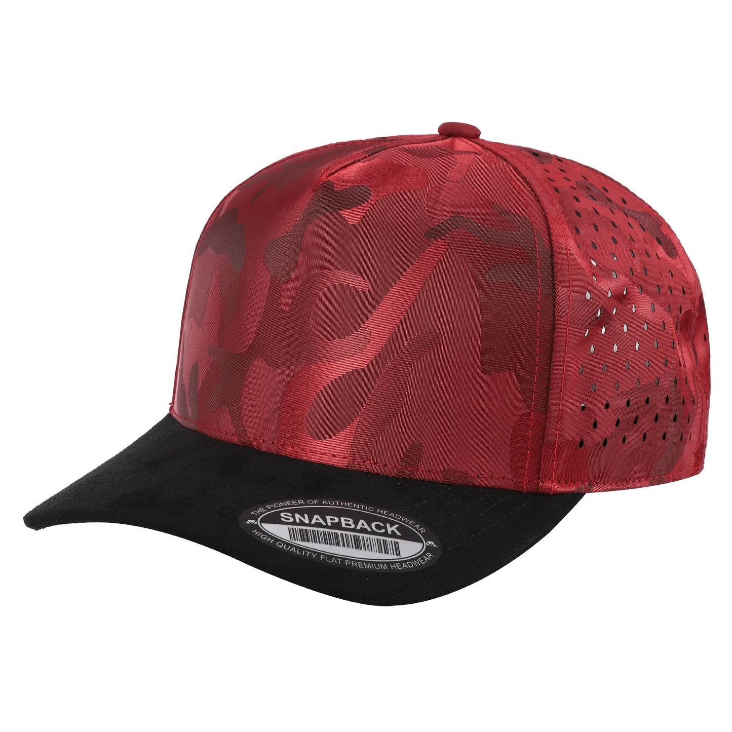 Unbranded 5 Panel Camo Suede Bill Laser Hat