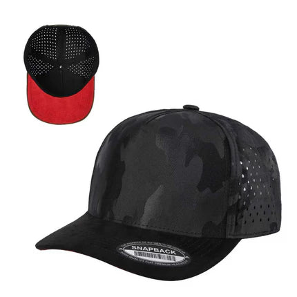 Unbranded 5 Panel Camo Suede Bill Laser Hat