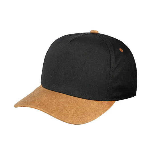 Unbranded 5 Panel Leather Bill Hat - Star Hats & Embroidery