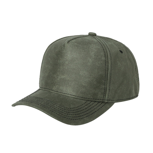 Unbranded 5 Panel Leather Cap - Star Hats & Embroidery