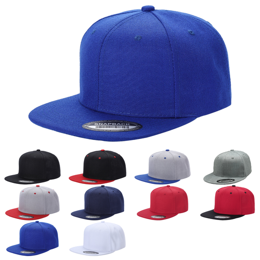 Unbranded Kids Snapback Hat Flat Bill Cap - Star Hats & Embroidery
