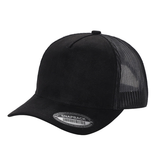 Unbranded Suede 5 Panel Trucker Hat - Star Hats & Embroidery