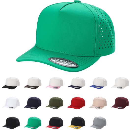 Unbranded 5 Panel Perforated Laser Mesh Hat Waterproof Cap - Star Hats & Embroidery