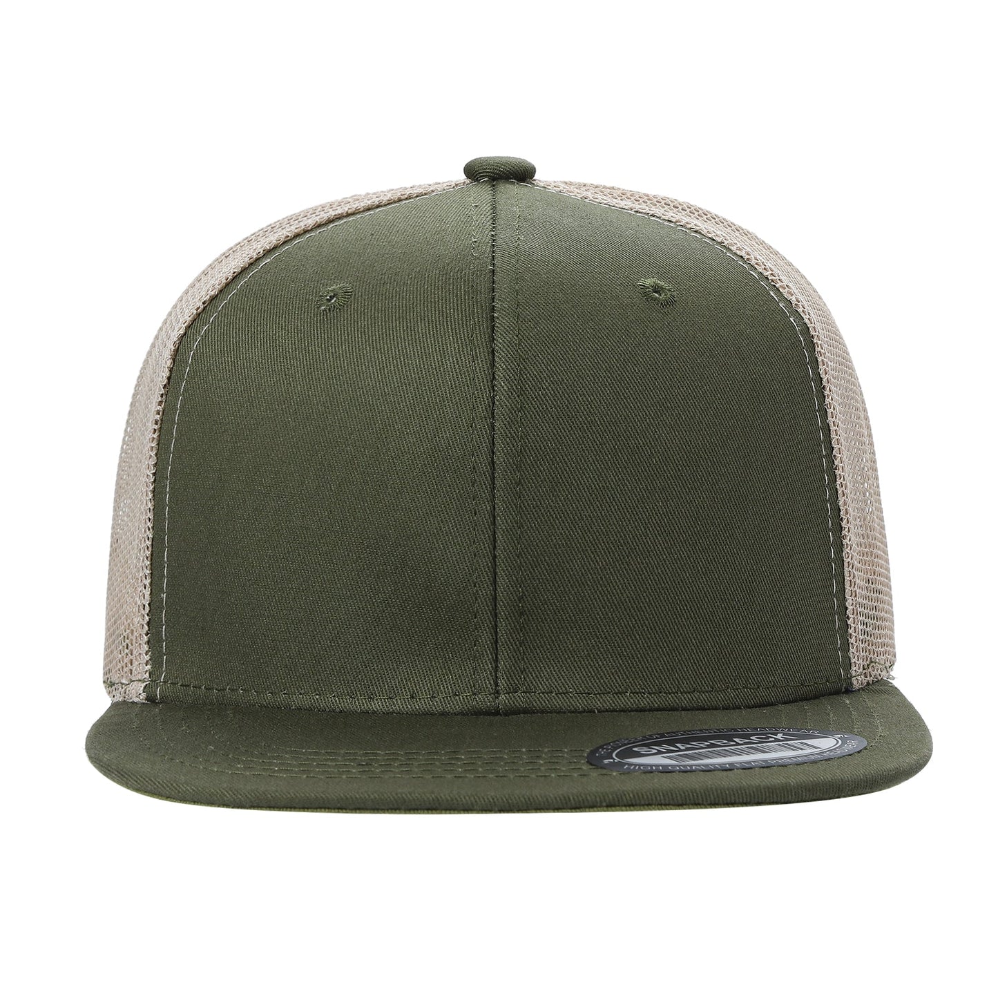 Unbranded 6-Panel Trucker Hat, Blank Flat Bill Mesh Cap