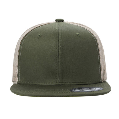 Unbranded 6-Panel Trucker Hat, Blank Flat Bill Mesh Cap