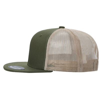 Unbranded 6-Panel Trucker Hat, Blank Flat Bill Mesh Cap