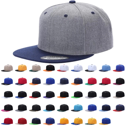 Unbranded Polyester Snapback Hat, Blank Snapback Cap - Star Hats & Embroidery