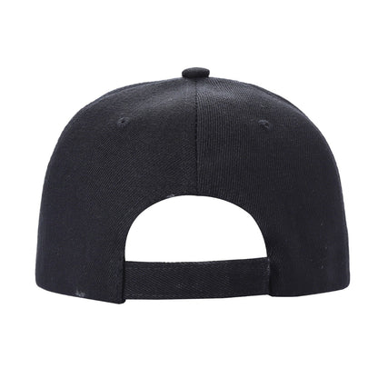 Unbranded Structured Baseball Cap, Blank 6 Panel Hat